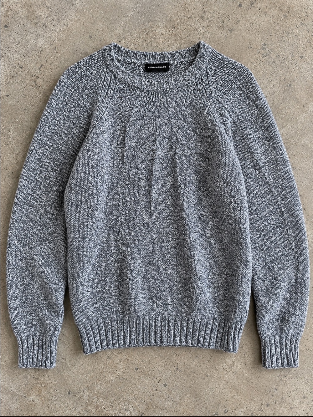 Club Monaco Wool Alpaca Blend Marled Knit Crewneck Sweater Woman Large Nurtural